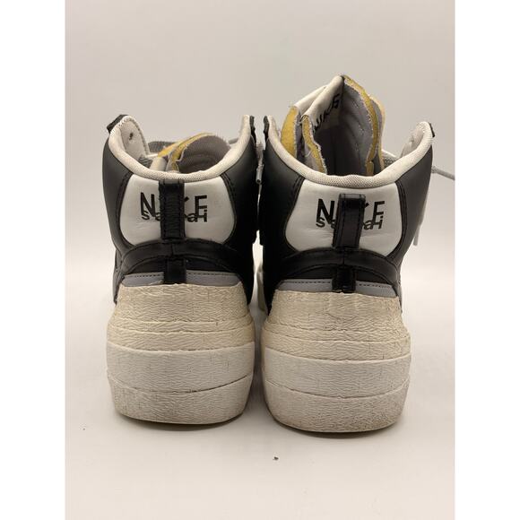 NIKE x SACAI Blazer Mid Black Grey Sneakers Sz 12 BV0072-002 main image 6